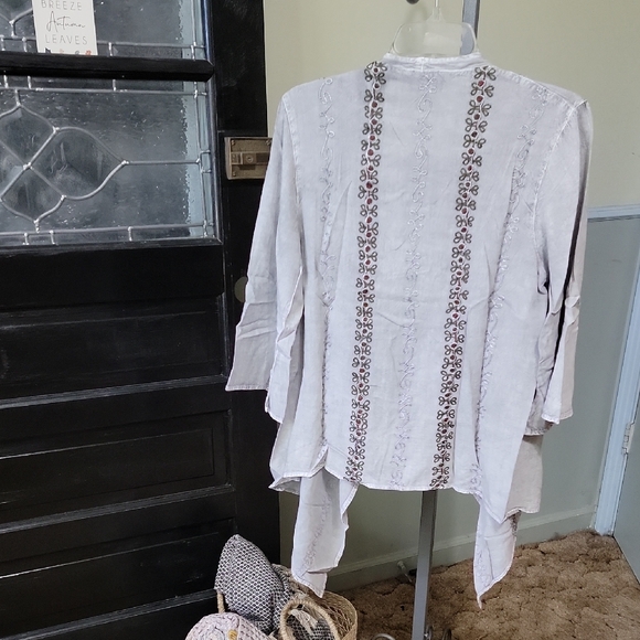 #114 NWT Young Threads Bohemian Elegance Stonewashed Rayon Kimono Woman Size XL - Picture 7 of 12